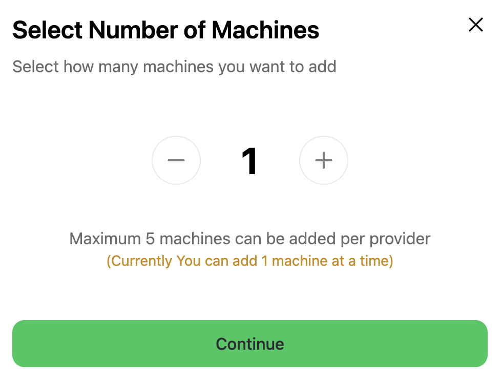 Select number of machines to add to Atlas Network incentivized testnet