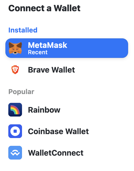 Add supported wallet to Atlas Network